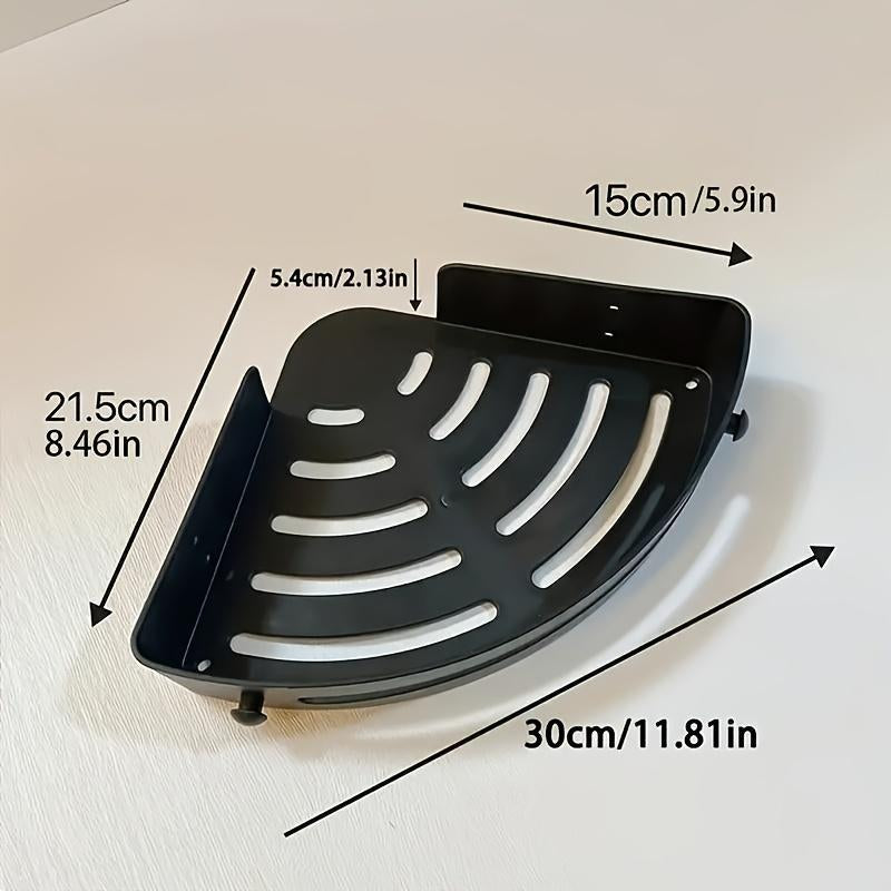 3-Pack Black Triangle Shower Caddy, 3-Tier Corner Shelves Shower Storage Rack, Drill Free Wall Mountshower Organizer, 40Lbs Load Capacity Bathroomaccessories Towels Hook Toiletries